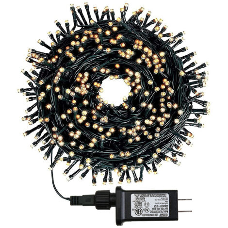 20M 200 stücke LED Lichterketten Weihnachtsbaum Kupferdraht Warmweiß Dunkelgrün (1/5)