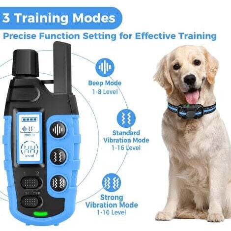 duschschwamm mit vibration Hunde Erziehungshalsband Mit Fernbedienung – Vibration, 2 Halsbänder,  Verstellbar Sprühhalsband Für Hunde