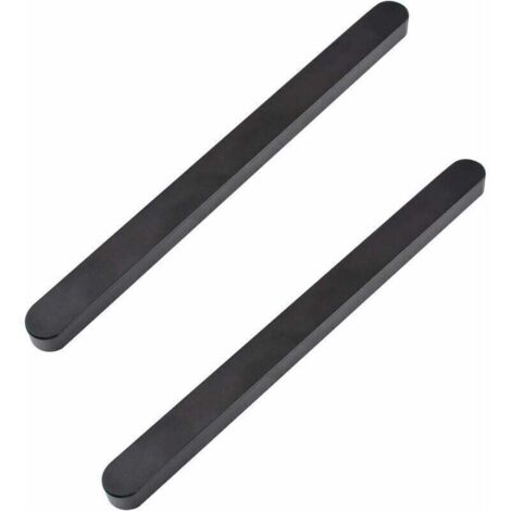 2er-Pack moderne, einfache Schranktürgriffe, 180 mm, Aluminiumlegierung, Schiebetürgriffe für Scheunentore, für Küchen-, Schuppen- und Gartentüren (schwarz), (1/4)