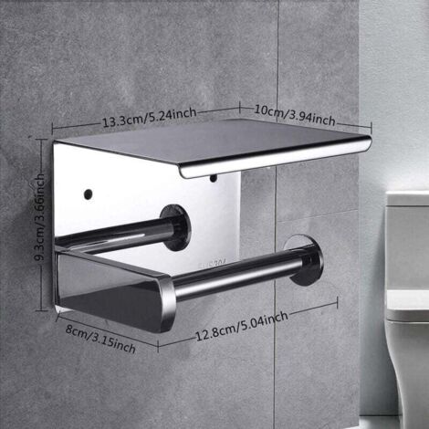 Toilettenpapierhalter zur Wandmontage mit Ablage, Toilettenpapierhalter