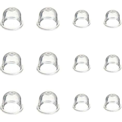 12 Pièces Carburateur Amorce Pompe Ampoule 19 mm et 22 mm Poire Pompe Amorcage Accessoires de Carburateur pour Debroussailleuse Tronçonneuse Souffleur Tondeuse, (1/4)