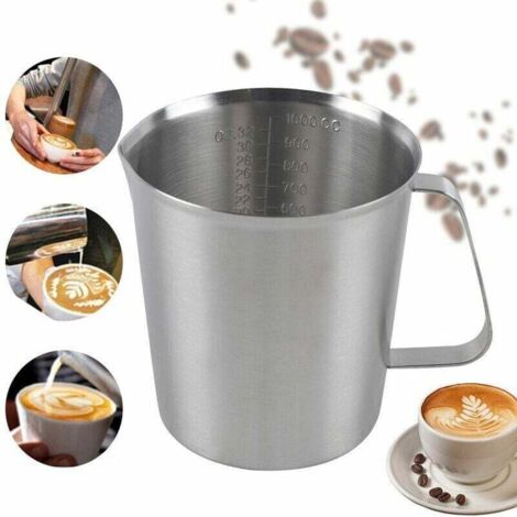 GEZICHTA Set 8 Misurini Da Cucina In Acciaio Inox – Tazze E Cucchiai Con Manico E Anello – 236ml A 2.5ml