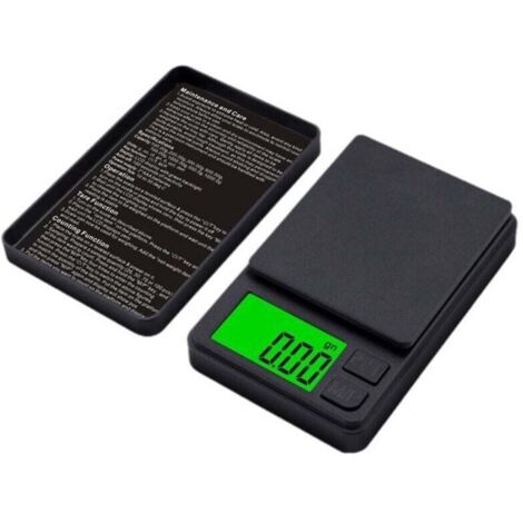 Bilancia tascabile digitale 1000 g x 0,01 g, bilancia portatile di precisione per gioielli con copertura protettiva, tara a 7 unità, per alimenti, cucina, caffè, batteria inclusa (1/4)