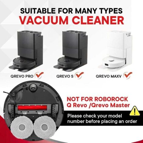 Kit d'accessoires de 21 pièces pour aspirateur Roborock Q Revo - 2 brosses principales, 8 tampons de serpillère, 4 brosses latérales, 3 filtres HEPA et 4 sacs d'aspirateur