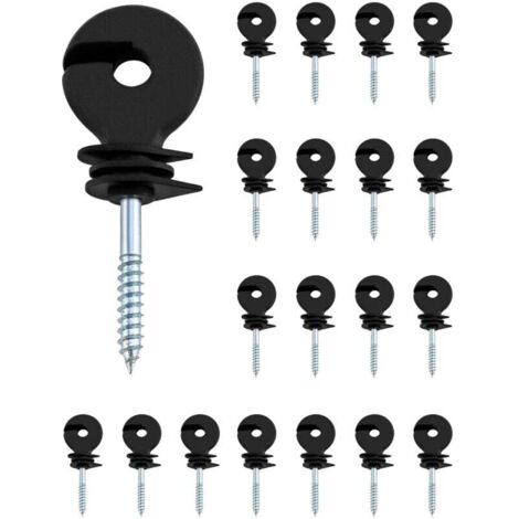 Isolateurs à 20 anneaux, isolateurs pour clôtures électriques, adaptés aux cordes, fils et torons. (1/4)