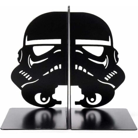 Serre-livres Stormtroopers impériaux, serre-livres masque en métal noir, idéal pour décorer une bibliothèque, serre-livres Stormtroopers robuste, support de bibliothèque Force