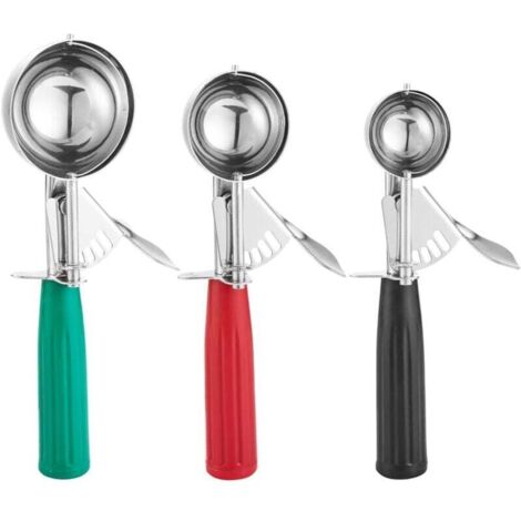 Ensemble de cuillères à biscuits, cuillère à glace, cuillère à biscuits pour la cuisson, cuillère à cupcakes professionnelle en acier inoxydable 18/8, disponible en plusieurs tailles (grande, moyenne, (1/4)