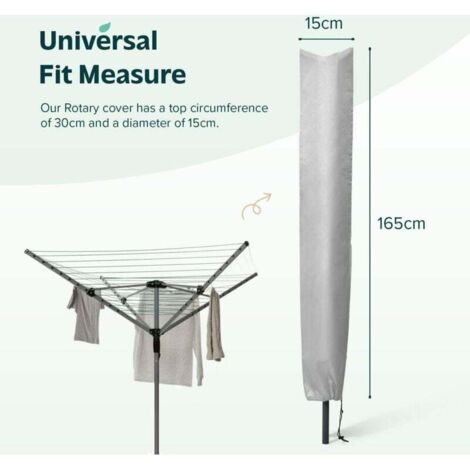Housse Parapluie Sechoir, Housse Etendoir, Housse Etendoir Parapluie Exterieur Impermeable Housse De Protection Pour Sechoir Parapluie 160x15x15cm 97411048