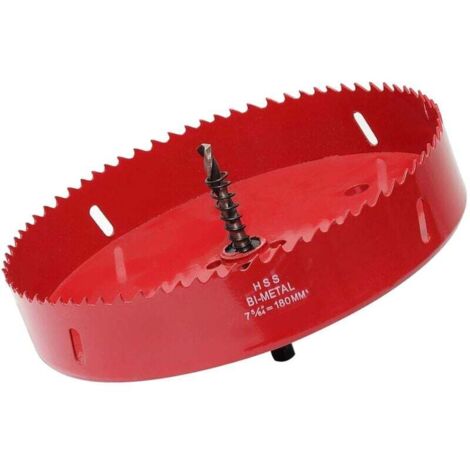 Scie Cloche 180 Mm Acier Rapide Hss M42 Bi Métal Tige Hexagonale Pour Bois Plaque Métallique (1/4)