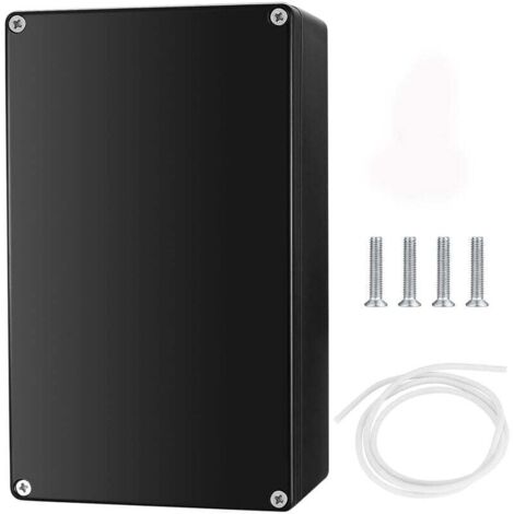 Boîte de Dérivation Étanche IP65 pour Extérieur Boîtier de Jonction Plastique Noir 20x12x7.5cm (1/4)
