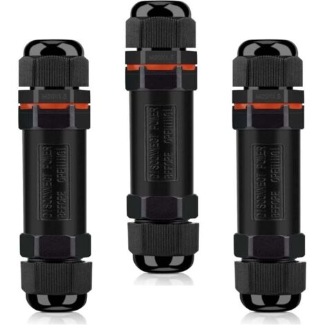Boîte de Dérivation Étanche IP68 Lot de 3 Connecteurs pour Câbles Ø 6-12mm (1/4)
