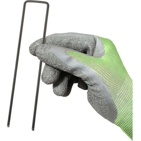 Randaco Lot De 250 Piquets D'ancrage Au Sol En Acier Galvanisé - Pour Toile Anti-mauvaises Herbes, Non-tissé De Jardin, Clôture, Jardin (150 X 25 Mm - 2,8 Mm
