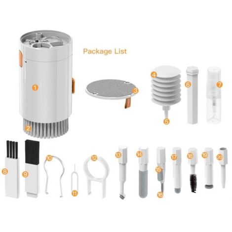 Kit Clavier 7 En 1, Brosse Multifonction Pour Clavier D'Ordinateur, Boîte De Nettoyage Électronique Pour PC