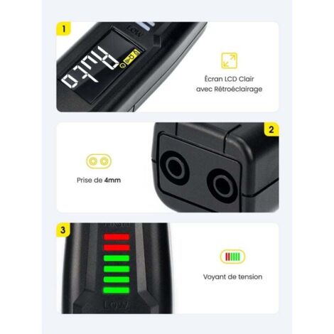 BSIDE Z1 Testeur De Tension Sans Contact Multimètre Intelligent Avec Accessoires Complets - Idéal Pour Électriciens Et Dépannage
