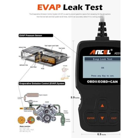 Xaosin Lecteur OBD2 Universel 10 Fonctions – Scanner Auto Codes Erreur Moteur + Batterie + Données Temps Réel Multilingue