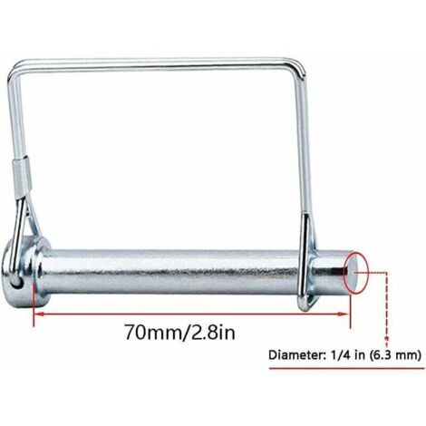 10 Goupilles De Verrouillage 1/4 Pouce Pour Attelage Remorque - Plaquées Zinc, Couleur Or, Robustes