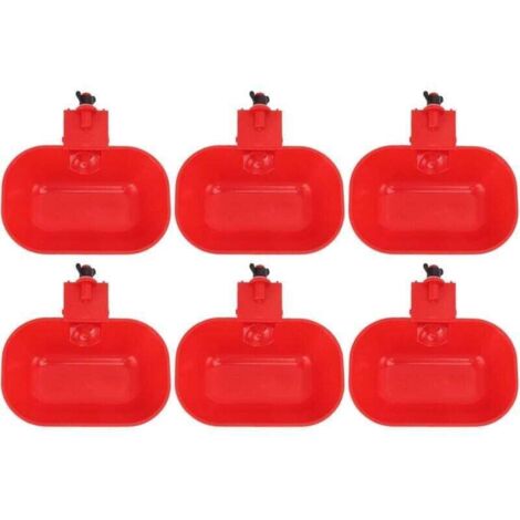 6 Pièces Abreuvoirs Automatiques Volaille Poules Canards Chiens Grand Réservoir ABS Robuste Filetage Mâle G1/8
