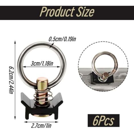 Lot De 2 Anneaux De Fixation Rotatifs 360° Pour Mât De Drapeau - Avec Mousquetons - Diamètre 18-25 Mm