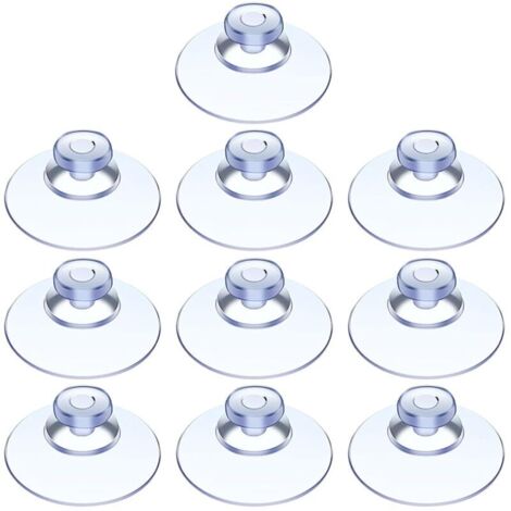 40 Saugnäpfe für Glastische, Mini-Saugnapf, transparent, klein, für verschiedene glatte Oberflächen, Glas, Fliesen, Badezimmer, Küche, PVC, ohne Haken (20 mm) (1/4)