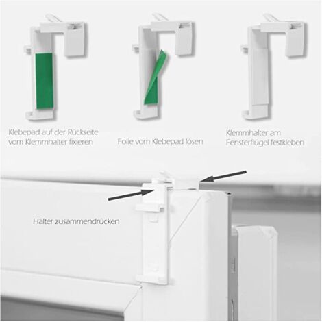 Duo Mini Rollo-Montagehalterung, kein Bohren erforderlich, verstellbar ...