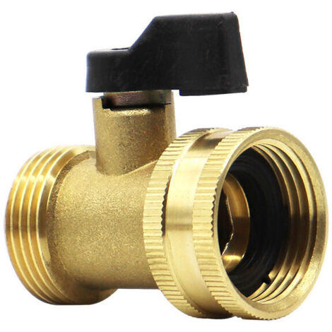 Schnellkupplung für Gartenschläuche mit Absperrventil, 25,5-mm-Schnellkupplungen mit Kugelhahn, einfache Verbindungs- und Schnellkupplungsadapter. (1/3)