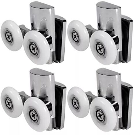 Duschkabinenrollen, 23-mm-Räder zur oberen oder unteren Montage in Badezimmerkabinen mit Glastür (23 mm/2 oben + 2 unten) (1/4)