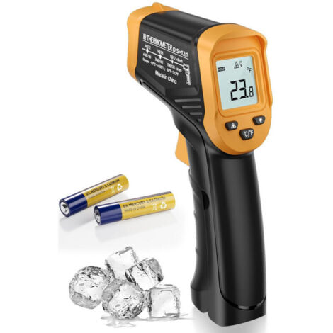 Laserthermometer, -50 °C bis 600 °C (-58 °F bis 1112 °F), berührungsloses digitales Infrarotthermometer, für Kühlschrank/Backofen/Grill/Industrie (1/4)
