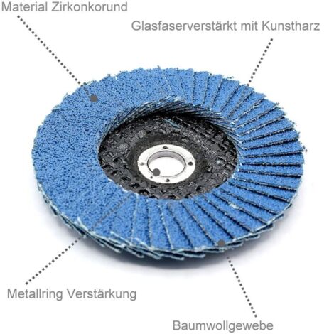 12 Stück Fächerscheiben 76 Mm – Körnung 80, Di Produktbild-Vorschau 3