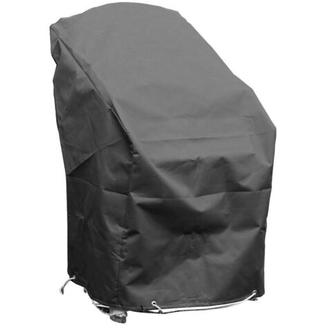 Schutzhülle für stapelbare Gartenstühle. Hochwertiges Polyester. Maße: L 70 x B 65 x H 70 cm. Farbe: Anthrazit. (1/3)