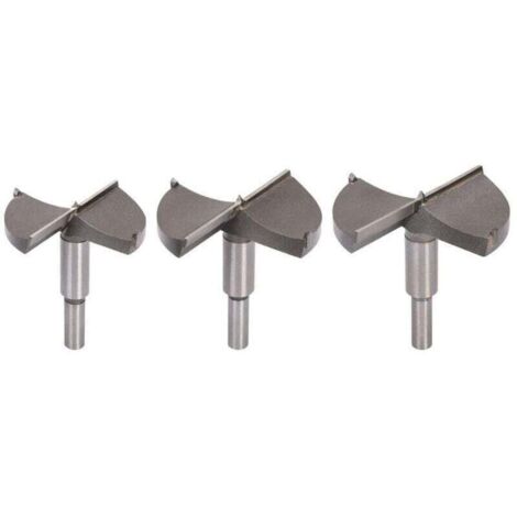 Holzbohrer, 3 Stück (65/70/80 mm) Hartmetall-Fräser für kugelförmige Holztüren und Schubladen. Hilft Ihnen, schnell saubere, flache Löcher in Holz zu bohren. (1/4)