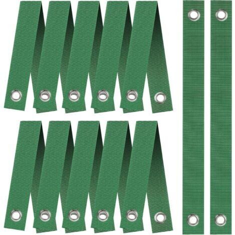 Lot de 12 attaches pour arbres, sangle en nylon résistante, idéale pour soutenir les plantes, les arbres et les tuteurs extérieurs (1/4)