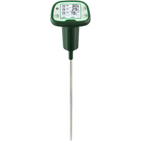 Digitales Bodenmessgerät, Thermometer und Hygrometer mit hintergrundbeleuchtetem LCD-Display, zum Anpflanzen von Blumen und Grünpflanzen (1/4)