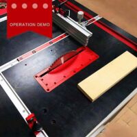 Abdeckung für elektrische Tischkreissäge, Aluminiumlegierungsplatte, Klapptisch, spezielle Plattenstützen, eingebaut, verstellbar 45–90 Grad