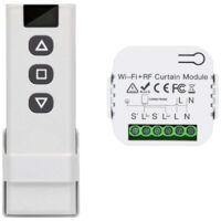 Modulo interruttore per tapparelle senza fili, interruttore di controllo remoto per motore CA senza fili per tapparelle, tende da sole, trasmettitore radio RF CA 220 V 230 V, portata 100 M.