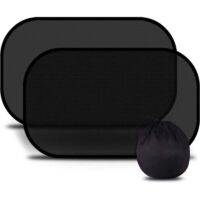 Confezione da 2 Parasole per auto per bambini, Protezione UV/calore MOLTO scura, Parasole autoadesivi per bambini, Installazione facile e veloce, Borsa per il trasporto inclusa, Dimensioni 50x30 cm