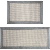 1pcsTapis de Cuisine, Tapis Cuisine Devant evier, Tapis de Cuisine antidérapant et Lavable, Tapis Lavable en Machine Coton et Lin Absorbant Gris(50x 80cm)