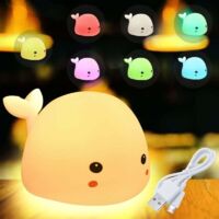 Veilleuse Enfant Rechargeable Silicone Nuage Multicolore Douce Confortable Avec Prise USB