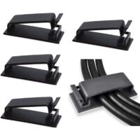 Kabelmanagement, 50 Stück selbstklebende Kabelclips zur Organisation von Ethernet-Kabeln und Kabelmanagementsystemen für Fernseher, PC, Laptop, Büro