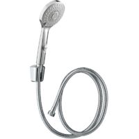 Cindy 5-Duschset mit Stoppdüse und 1,50 m Metallschlauch, Wirquin 60720870, grau
