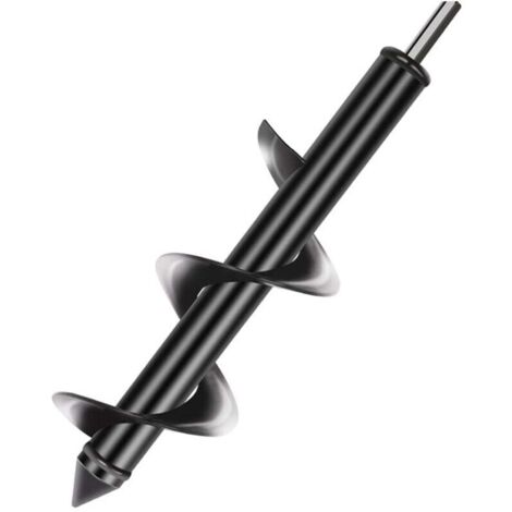 Trivella da terra 8 x 30 cm per trapani, trivella da giardino, trivella a spirale da giardino, utensile per piantare rapidamente fori e piantare fiori, alberi, arbusti