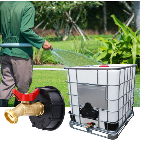 ATTACCO SERBATOIO IBC collegamento filettato adattatore verde/nero 20 mm/25 mm/3 EUR 10,63