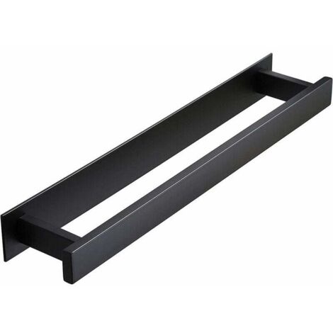 Porta Asciugamani Ad Anello In Acciaio Inox SUS304 Nero, Autoadesivo Senza Fori, Per Bagno E Cucina, Lunghezza Asta 20,3 Cm