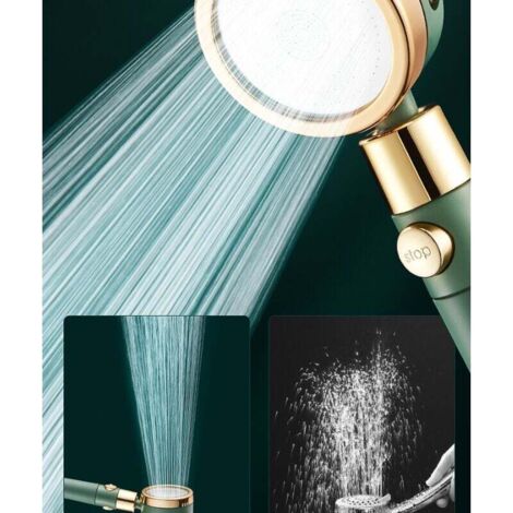 Rehomy Soffione Doccia Portatile Con Filtro A 15 Stadi – 5 Getti, Alta Pressione, Tubo 1,5m, Set Completo Con 2 Filtri