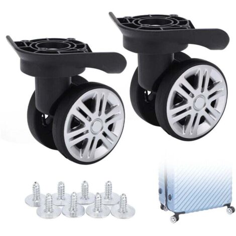 Ruote per valigie morbide SHINING HOUSE, ruote per valigie, 1 paio di ruote di ricambio per valigie, ruote universali per valigie, per la sostituzione delle valigie, ruote a doppia fila A19 Mute