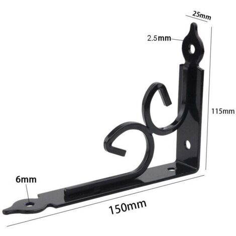 2 staffe per asta per tende in metallo cromato, 28 mm, colore: argento