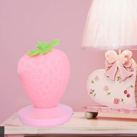 Luce Notturna Alla Fragola, Simpatica Lampada Alla Fragola In Silicone 3 Modalita Touch Lampada Cambia Colore Sul Comodino Per Bambini Rosa 90496685