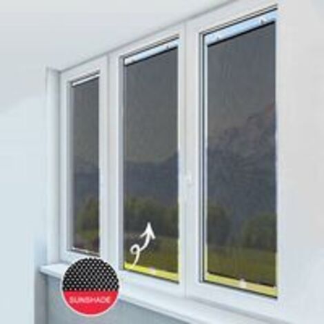 Tende a rullo per interni oscuranti a vetro finestra Tenda oscurante da interno per finestre e porte Avvolgibile termica isolante Protezione solare Montaggio a incastro STORESDECO 180x250 cm Bianco