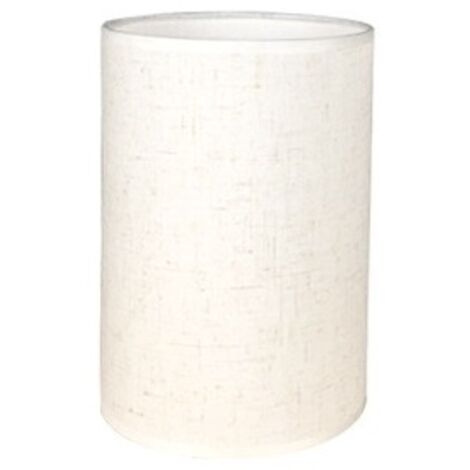 Paralume cilindrico in tessuto di lino fatto a mano per lampada da tavolo, lampada a sospensione, lampada da terra (bianco, diametro 14 cm x altezza 20 cm) - RAPANDA