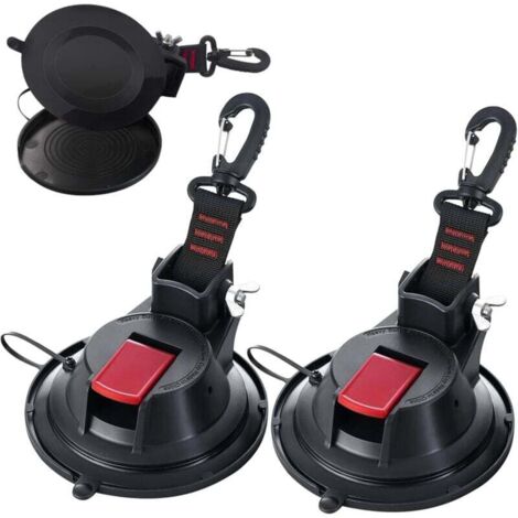 4 Ventose Da Campeggio Con Gancio A D – Diametro 98,8 Mm, Potente Aspirazione, Ideali Per Tende, Teloni, Camper E Auto