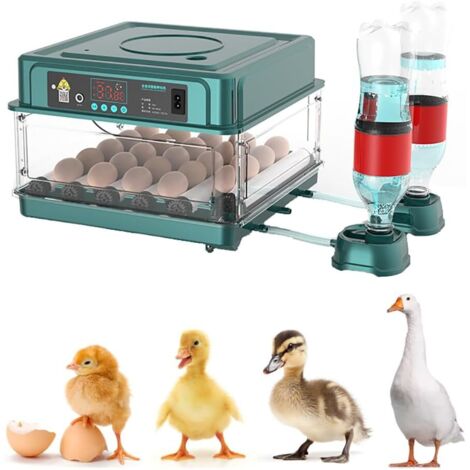 Incubateur d'œufs professionnel,(SR-024) couveuse automatique numérique pour poulet, couveuse de volaille avec retourneur automatique et contrôle de la température et de l'humidité, pour caille, canar